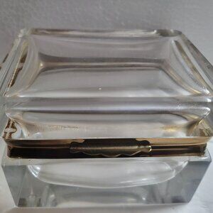 Vintage Murano Glass Casket Style Jewelry Box Clear 1950s